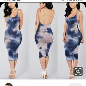 Tie Dye Midi Dress L